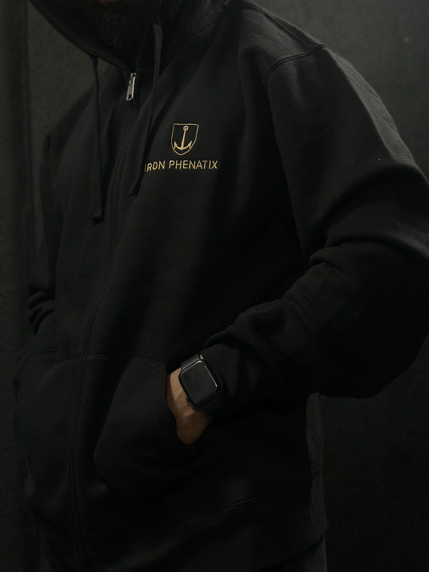 IRONPHENATIX Signature Zip Hoodie – Gold Edition